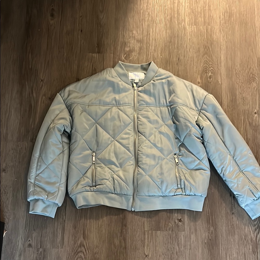 Time and Tru Gray Bomber Jacket